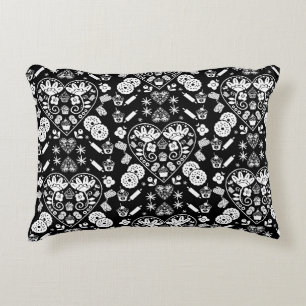 Cupcake Baking Folk Art Accent Pillow