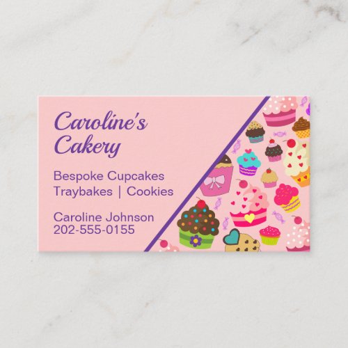 Cupcake Bespoke Cake Cakery Business Card