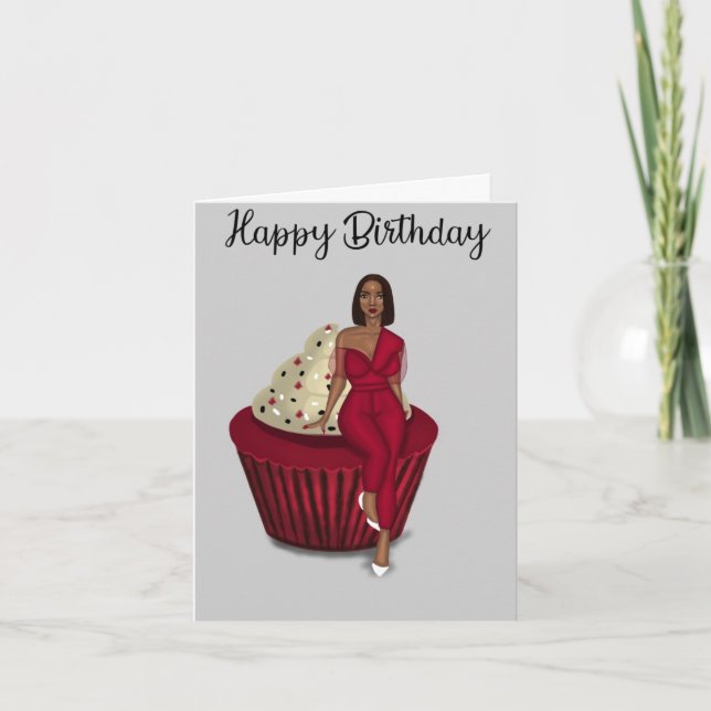 Cupcake birthday card (Front)