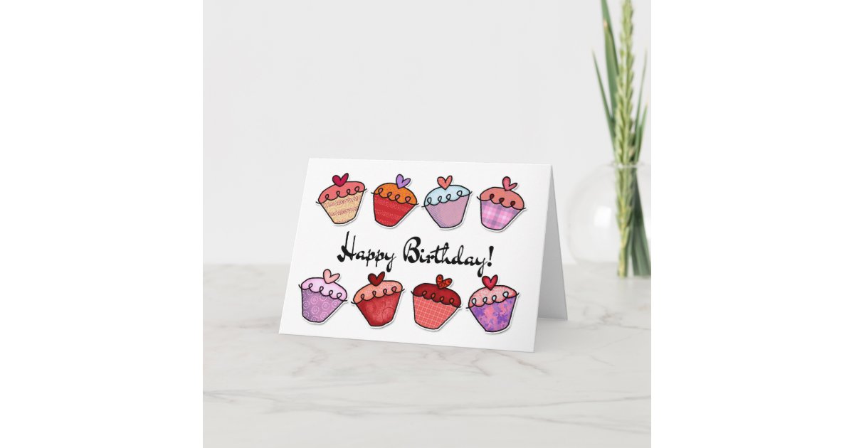 Cupcake Birthday Card Zazzle