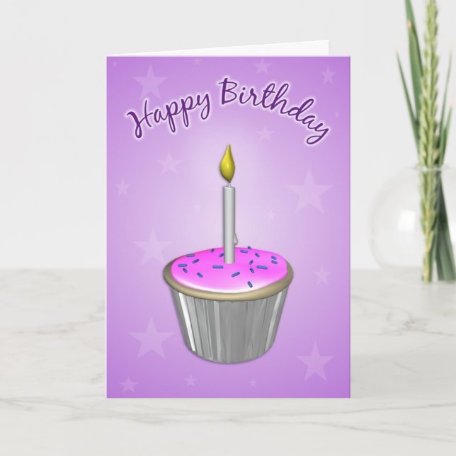 Cupcake Birthday Card (Front)