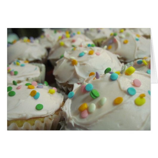 Cupcake Birthday Card or Invitation (Front Horizontal)