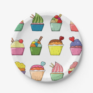 Cupcake Birthday Design Paper Plates