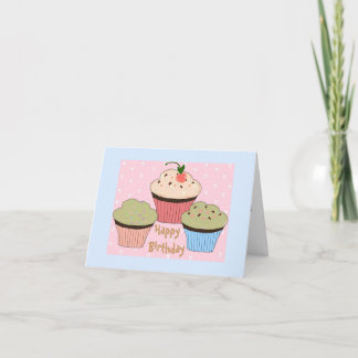 Cupcake Birthday Greeting Card