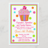 Cupcake Birthday Invitation