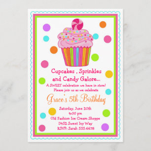 Cupcake Birthday Invitation