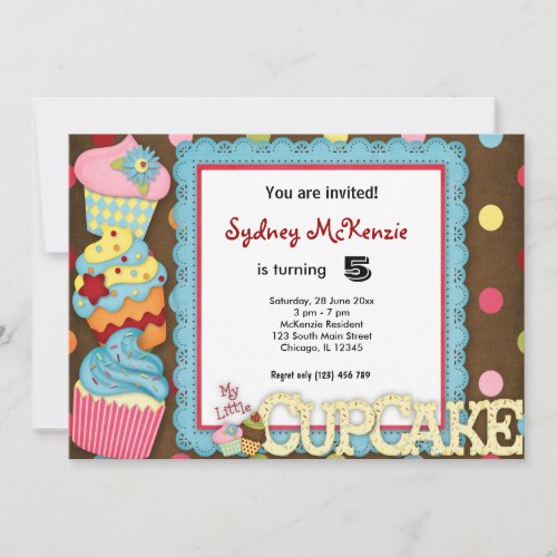 Cupcake Birthday Invites