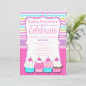 Cupcake Birthday Invitation (Standing Front)