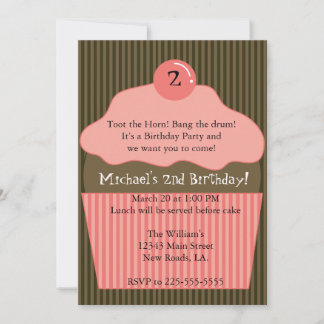 Cupcake Birthday Invitation