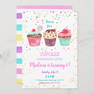 Cupcake Birthday Invitation