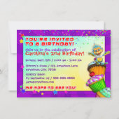 Cupcake Birthday Invite with "The GiggleBellies" (Back)