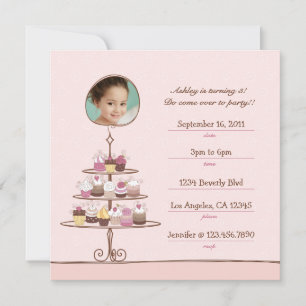 Cupcake Birthday Party Invitation