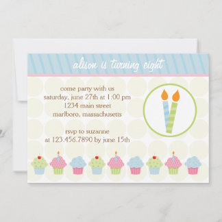 Cupcake Birthday Party Invitation