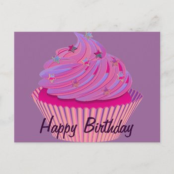 Cupcake Birthday Postcard by sharpcreations at Zazzle