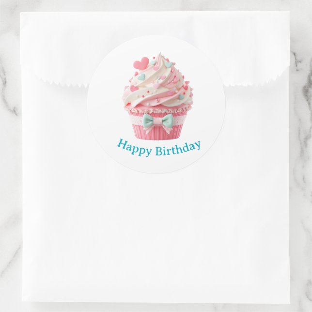 Cupcake Birthday Stickers (Bag)