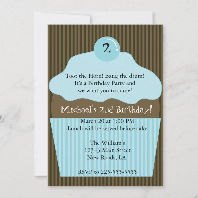 Cupcake Birthday (Today's Best Award) Invitation (Front)