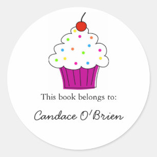 Cupcake Bookplate Labels
