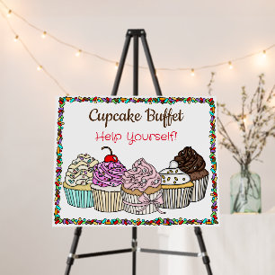 Cupcake Buffet Wedding or Baby Shower Sign