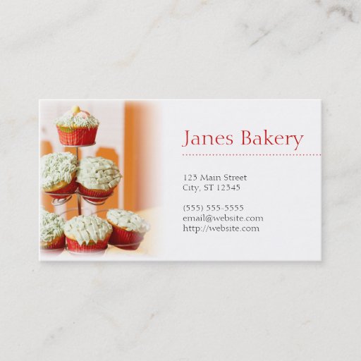 Customizable Cupcake Business Card
