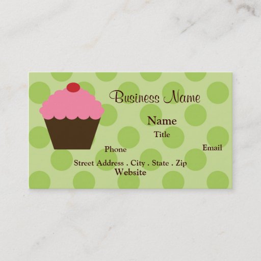 Customizable Cupcake Business Card