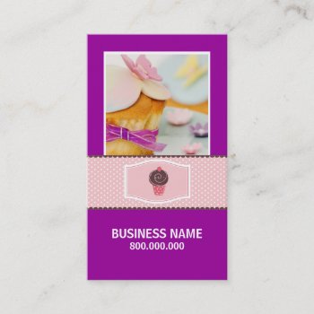 Cupcake Business Card by lifethroughalens at Zazzle