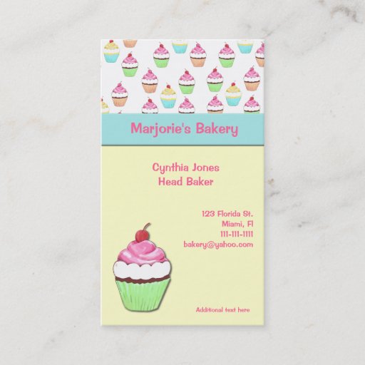 Customizable Cupcake Business Card