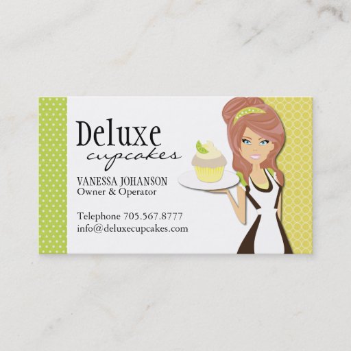 Customizable Cupcake Business Card