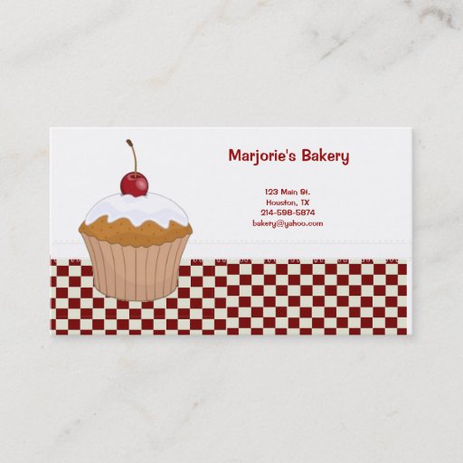 Customizable Cupcake Business Card