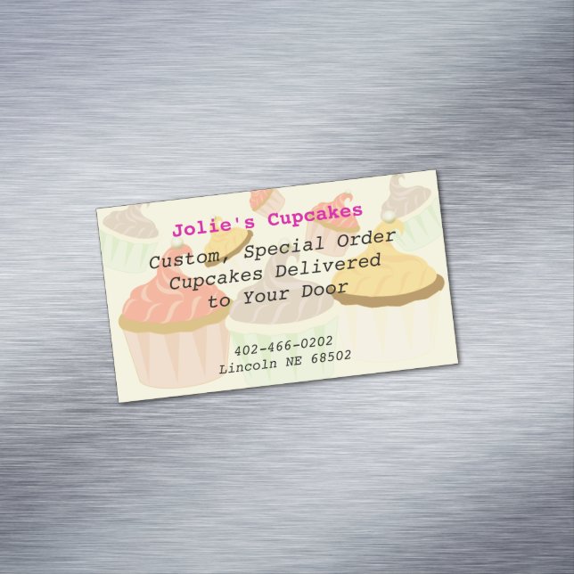 Cupcake Business Card Magnet (In Situ)