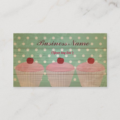 Customizable Cupcake Business Card Template