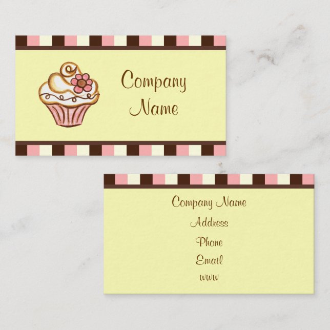 Cupcake Business Cards (Front/Back)