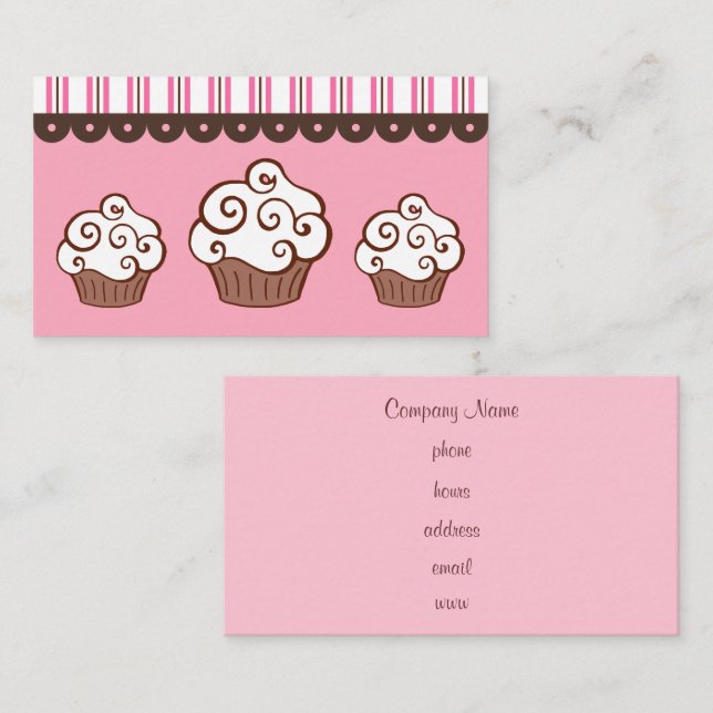 Cupcake Business Cards (Front/Back)