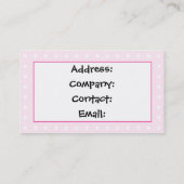 cupcake business Cards (Back)