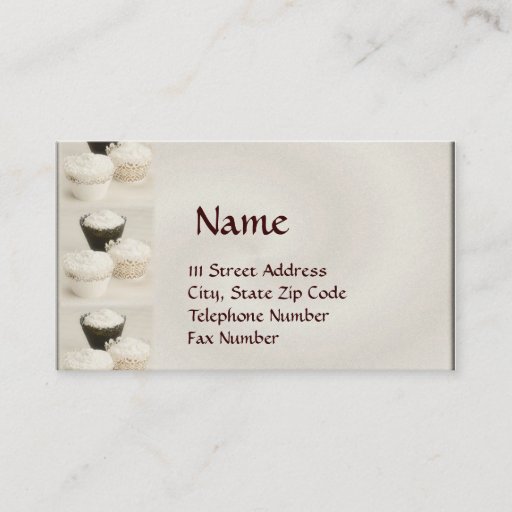 Customizable Cupcake Business Cards