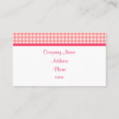 Cupcake Business Cards (Back)