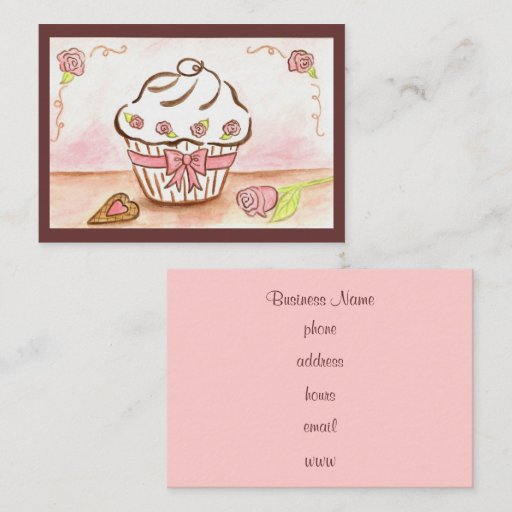 Customizable Cupcake Business Cards
