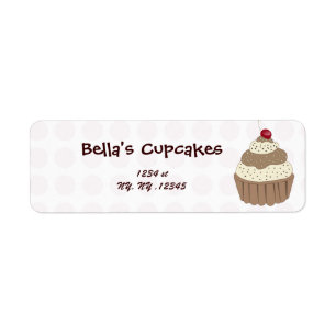 cupcake business Return address label