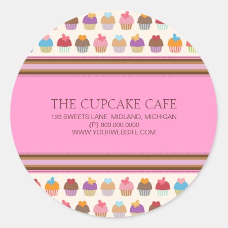 Cupcake Cafe | Bakery Business Stickers