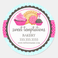 Cupcake Cake Pops Cookie Turnover Bakery Box Seals
