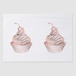 Cupcake Cakes & Sweets Home Bakery Rustic Vintage Tissue Paper