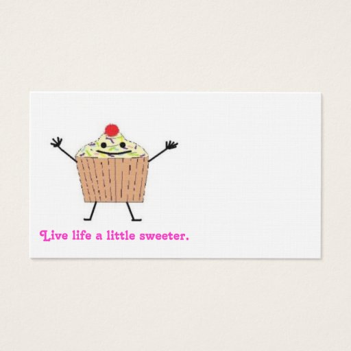 Customizable Cupcake Card Business Card