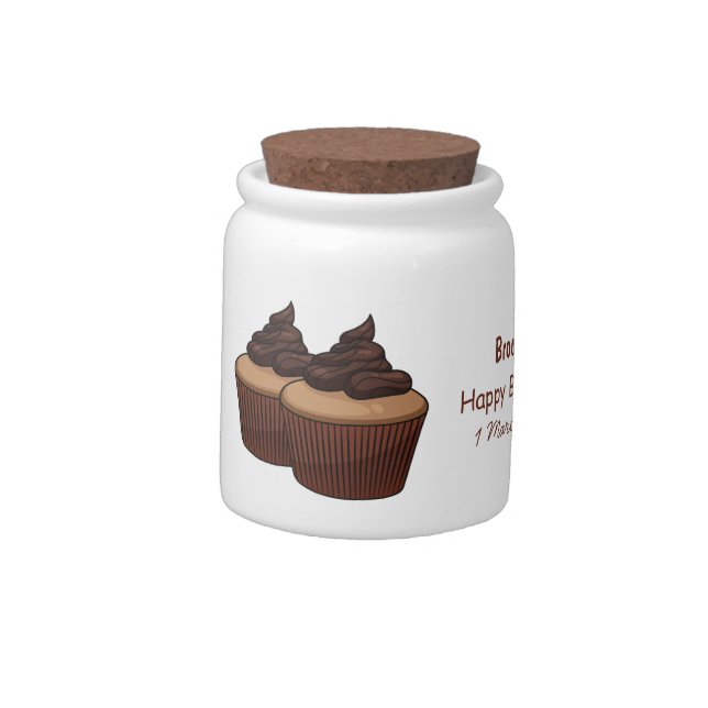 Cupcake cartoon illustration candy jar (Left)