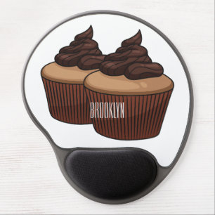 Cupcake cartoon illustration gel mouse pad