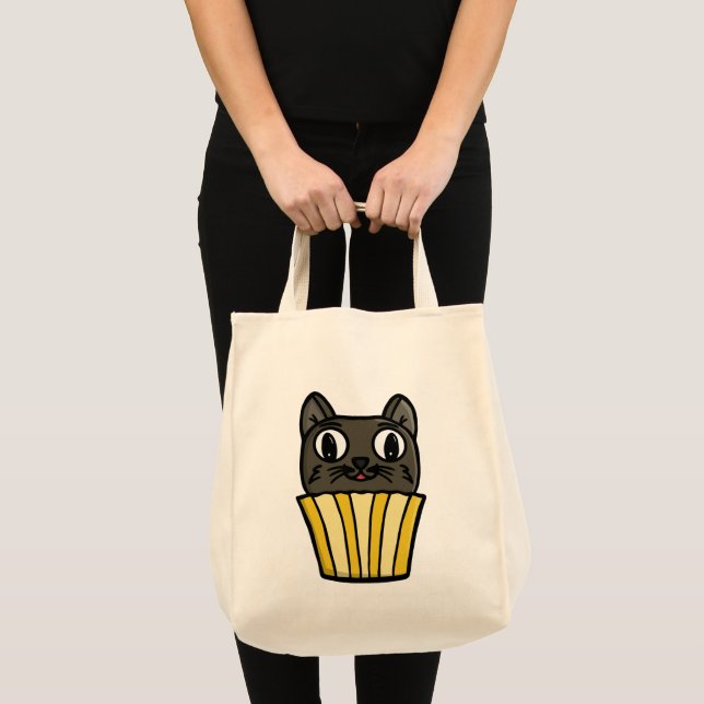 Cupcake Cat Peekaboo Tote Bag (Front (Product))