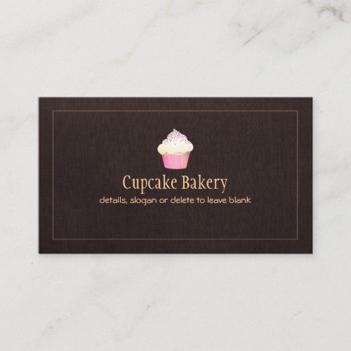 Cupcake Catering Bakery Pastry Chef Business Card