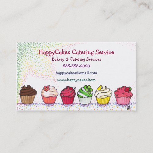 Cupcake Catering Business Card