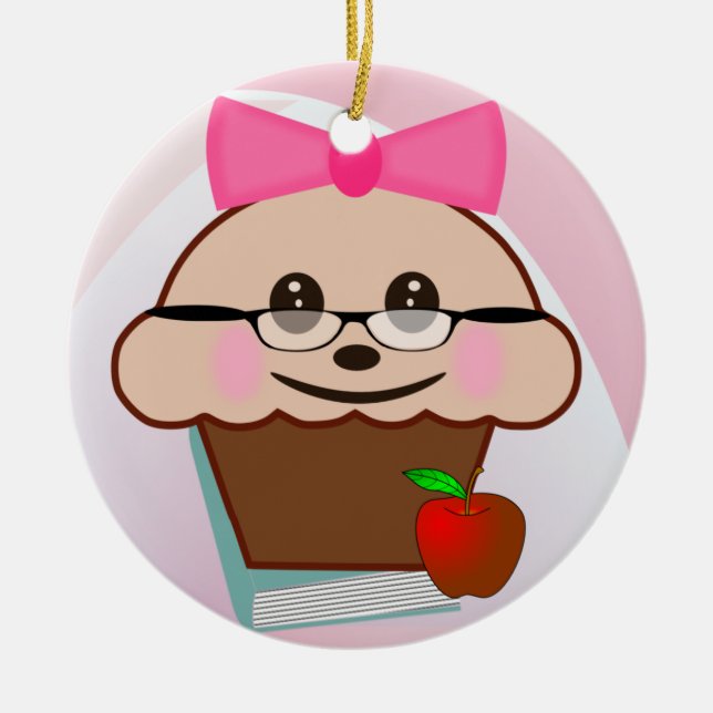 Cupcake Ceramic Ornament (Front)