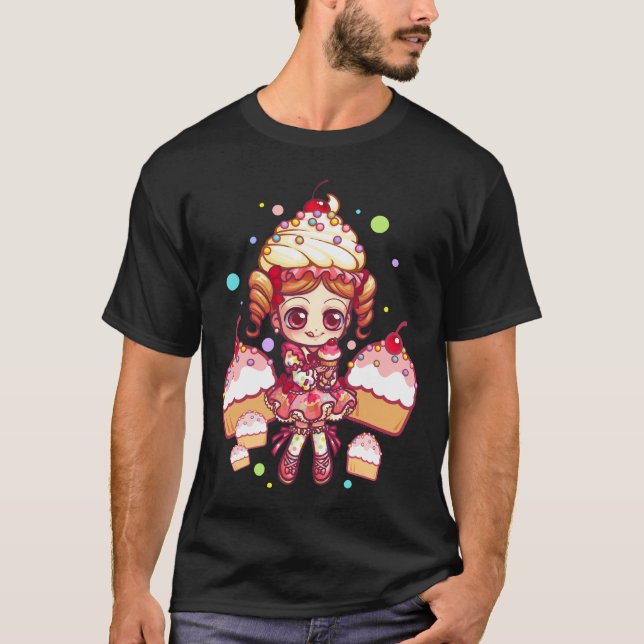 Cupcake-chan Dark Shirt (Front)