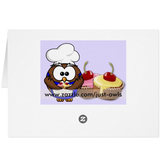 cupcake chef owl (Back Horizontal)