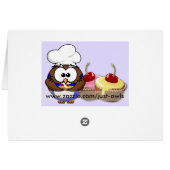 cupcake chef owl cards (Back Horizontal)